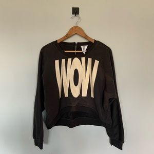 Joy Rich WOW Cropped Sweatshirt